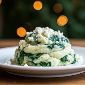 Mashed Potatoes with Spinach and Feta
