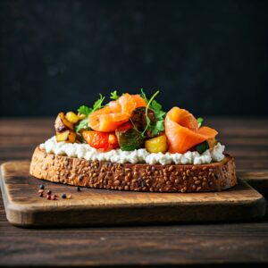 Cottage Cheese Toast with Savory Flavors
