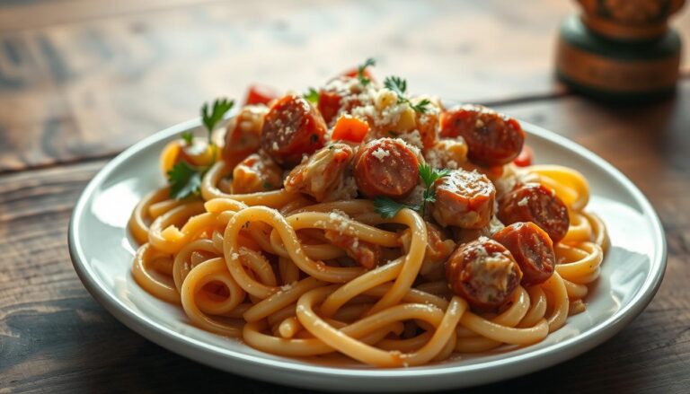 Creamy Chicken and Italian Sausage Pasta