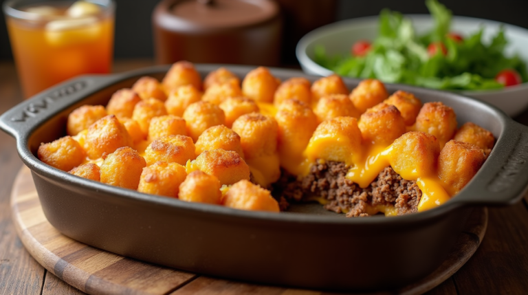 cheesy beef tater tot casserole