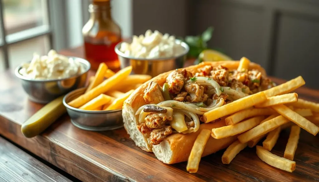 chicken philly cheesesteak pairings