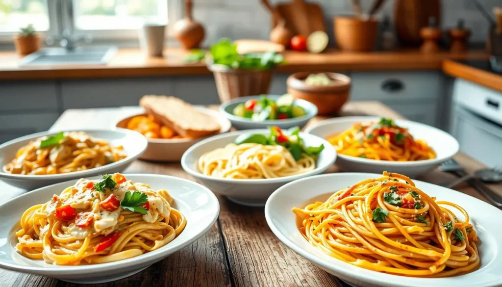 chicken spaghetti variations