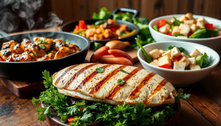 healthy chicken lunch