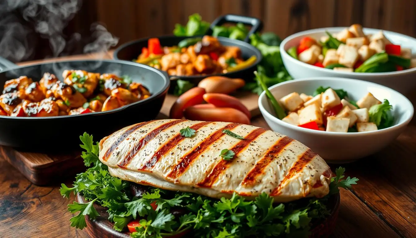 healthy chicken lunch